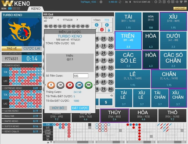 Keno W88 trò chơi xổ số hấp dẫn giúp người chơi đổi đời ngay trong đêm 2 Phổ biến cách chơi Keno W88