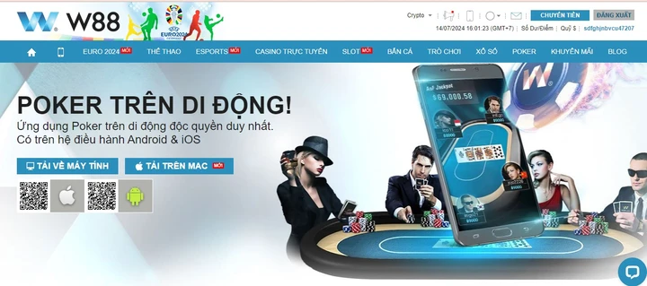 Poker W88 trò chơi cực hot giúp người chơi kiếm tiền tỷ sau một đêm 20 Có ứng dụng độc quyền trên di động Poker W88