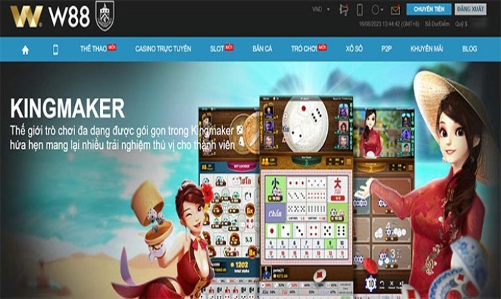 Kingmaker W88 - Sảnh game bài đa màu sắc với vô vàn giải thưởng lớn 4 Top trò chơi nổi bật tại sảnh Kingmaker W88